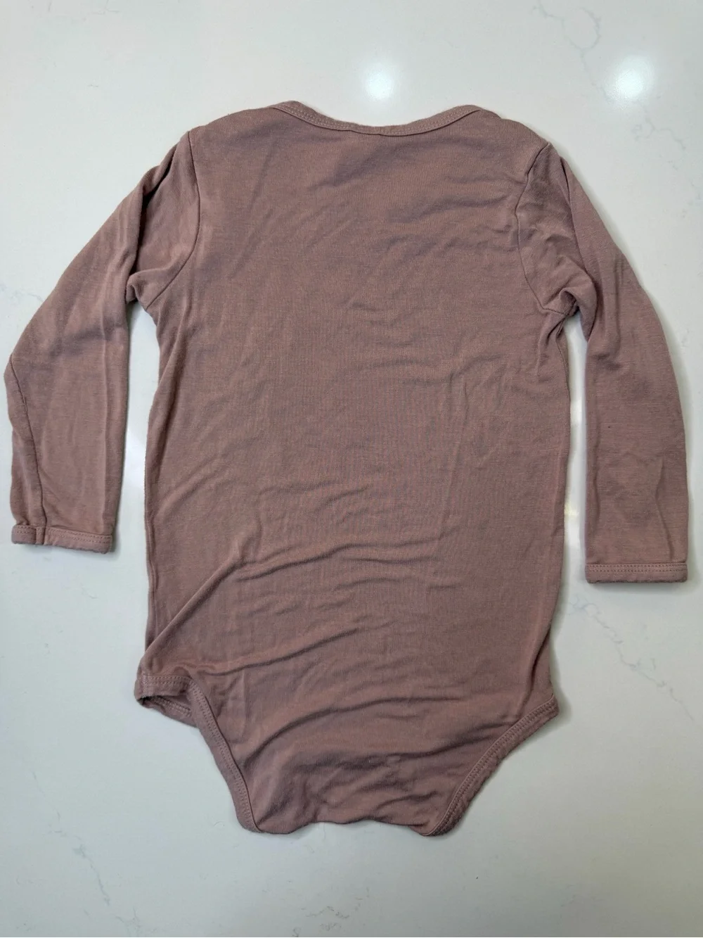 Kate Quinn Bamboo Long Sleeve Bodysuit 18-24M Mauve Viscose from Bamboo